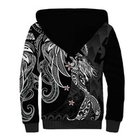 Polynesian Mermaid Plumeria Tribal Tattoo Sherpa Hoodie LT01 - Polynesian Pride