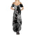 Polynesian Mermaid Plumeria Tribal Tattoo Summer Maxi Dress