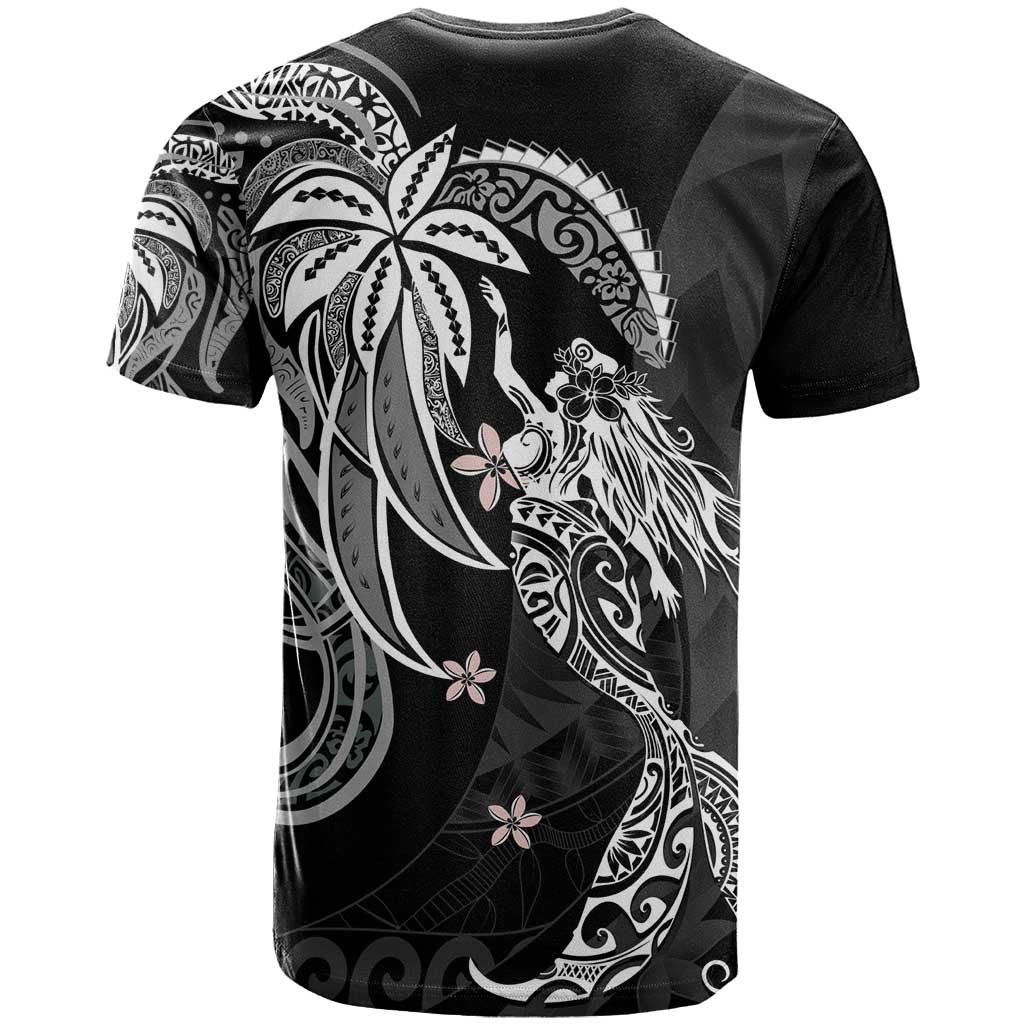 Polynesian Mermaid Plumeria Tribal Tattoo T Shirt