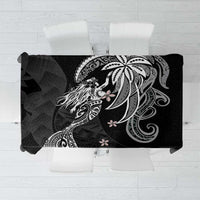 Polynesian Mermaid Plumeria Tribal Tattoo Tablecloth LT01 Black - Polynesian Pride