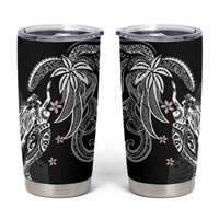 Polynesian Mermaid Plumeria Tribal Tattoo Tumbler Cup LT01 Black - Polynesian Pride