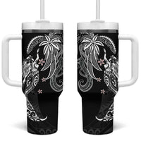 Polynesian Mermaid Plumeria Tribal Tattoo Tumbler With Handle LT01 One Size: 40 oz Black - Polynesian Pride