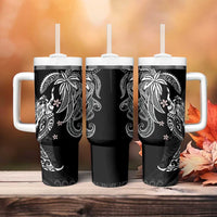 Polynesian Mermaid Plumeria Tribal Tattoo Tumbler With Handle LT01 - Polynesian Pride