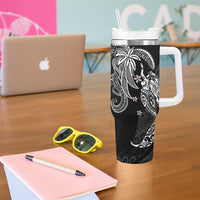 Polynesian Mermaid Plumeria Tribal Tattoo Tumbler With Handle LT01 - Polynesian Pride