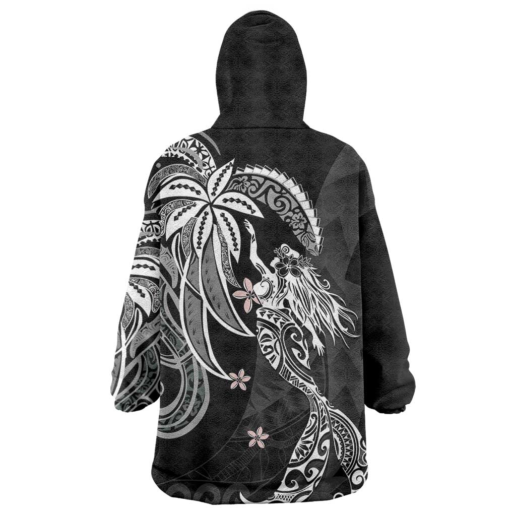 Polynesian Mermaid Plumeria Tribal Tattoo Wearable Blanket Hoodie LT01 - Polynesian Pride