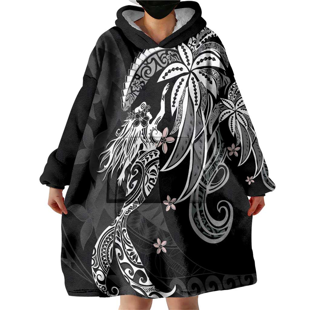 Polynesian Mermaid Plumeria Tribal Tattoo Wearable Blanket Hoodie LT01 - Polynesian Pride