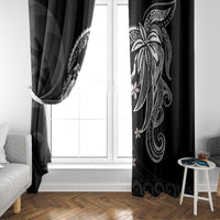 Polynesian Mermaid Plumeria Tribal Tattoo Window Curtain LT01 - Polynesian Pride
