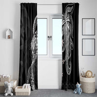 Polynesian Mermaid Plumeria Tribal Tattoo Window Curtain LT01 - Polynesian Pride
