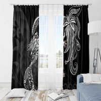 Polynesian Mermaid Plumeria Tribal Tattoo Window Curtain LT01 - Polynesian Pride