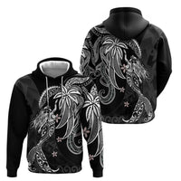 Polynesian Mermaid Plumeria Tribal Tattoo Zip Hoodie