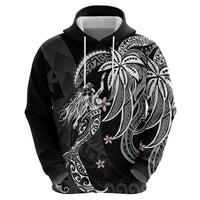 Polynesian Mermaid Plumeria Tribal Tattoo Zip Hoodie