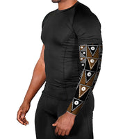 Fiji Brown Masi Pattern Arm Sleeves Fijian Tapa LT01 - Polynesian Pride