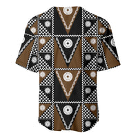 Fiji Brown Masi Pattern Baseball Jersey Fijian Tapa LT01 - Polynesian Pride