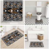 Fiji Brown Masi Pattern Bathroom Set Fijian Tapa LT01 - Polynesian Pride