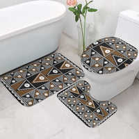 Fiji Brown Masi Pattern Bathroom Set Fijian Tapa LT01 - Polynesian Pride