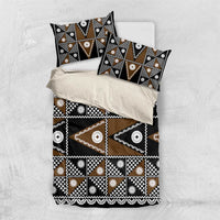 Fiji Brown Masi Pattern Bedding Set Fijian Tapa LT01 US Twin 172cm x 218cm Brown - Polynesian Pride