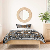 Fiji Brown Masi Pattern Bedding Set Fijian Tapa LT01 - Polynesian Pride