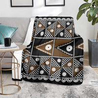 Fiji Brown Masi Pattern Blanket Fijian Tapa LT01 - Polynesian Pride