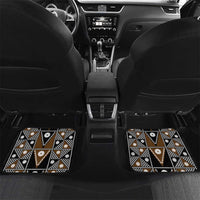 Fiji Brown Masi Pattern Car Mats Fijian Tapa LT01 Set 2pcs - Back Brown - Polynesian Pride