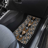 Fiji Brown Masi Pattern Car Mats Fijian Tapa LT01 - Polynesian Pride