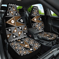 Fiji Brown Masi Pattern Car Seat Cover Fijian Tapa LT01 One Size Brown - Polynesian Pride