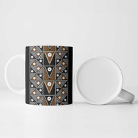 Fiji Brown Masi Pattern Ceramic Mug Fijian Tapa LT01 - Polynesian Pride