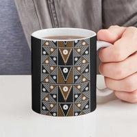 Fiji Brown Masi Pattern Ceramic Mug Fijian Tapa LT01 - Polynesian Pride