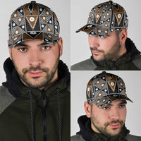 Fiji Brown Masi Pattern Classic Cap Fijian Tapa