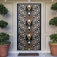 Fiji Brown Masi Pattern Door Cover Fijian Tapa LT01 Brown - Polynesian Pride