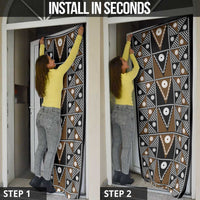 Fiji Brown Masi Pattern Door Cover Fijian Tapa LT01 - Polynesian Pride