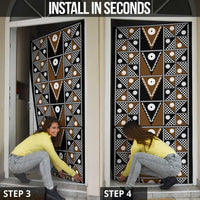 Fiji Brown Masi Pattern Door Cover Fijian Tapa LT01 - Polynesian Pride