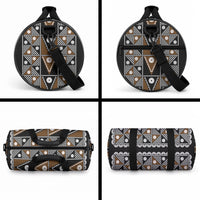 Fiji Brown Masi Pattern Duffle Bag Fijian Tapa LT01 - Polynesian Pride
