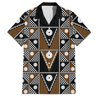Fiji Brown Masi Pattern Family Matching Mermaid Dress and Hawaiian Shirt Fijian Tapa