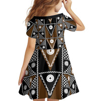 Fiji Brown Masi Pattern Family Matching Tank Maxi Dress and Hawaiian Shirt Fijian Tapa