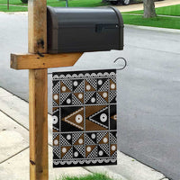 Fiji Brown Masi Pattern Garden Flag Fijian Tapa LT01 - Polynesian Pride