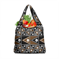 Fiji Brown Masi Pattern Grocery Bag Fijian Tapa LT01 1-pack One Size Brown - Polynesian Pride