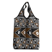 Fiji Brown Masi Pattern Grocery Bag Fijian Tapa LT01 - Polynesian Pride