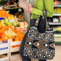 Fiji Brown Masi Pattern Grocery Bag Fijian Tapa LT01 - Polynesian Pride