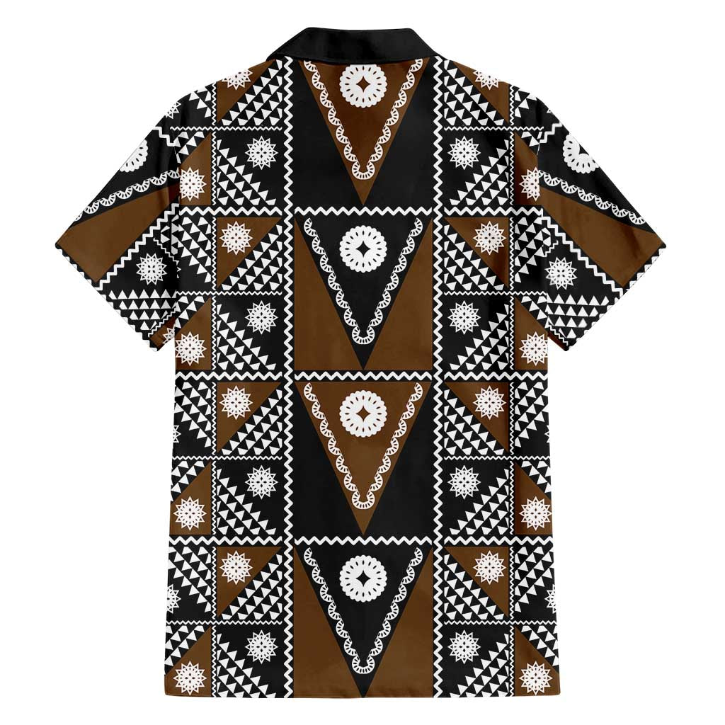 Fiji Brown Masi Pattern Hawaiian Shirt Fijian Tapa LT01 - Polynesian Pride