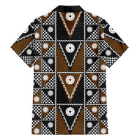 Fiji Brown Masi Pattern Hawaiian Shirt Fijian Tapa LT01 - Polynesian Pride