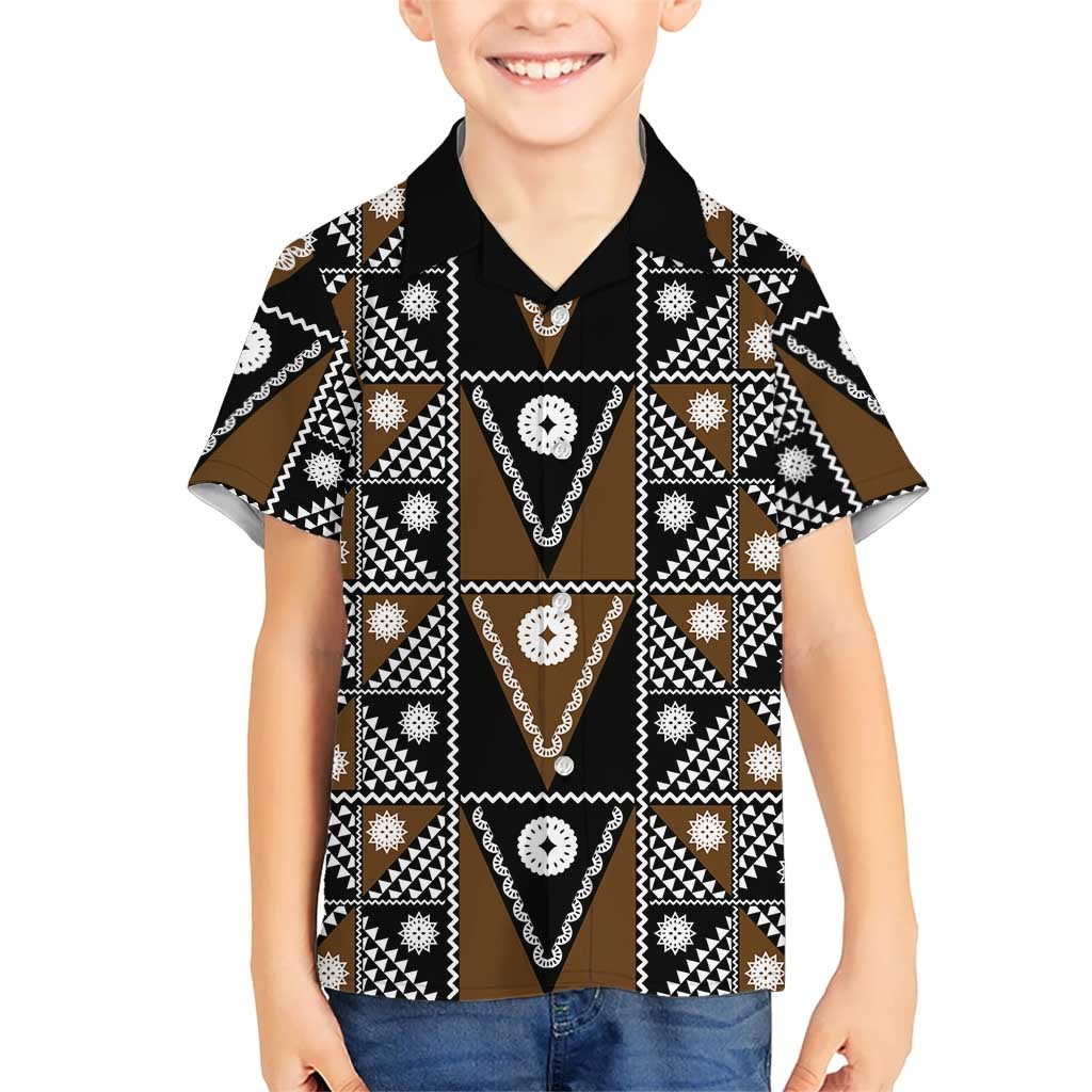 Fiji Brown Masi Pattern Hawaiian Shirt Fijian Tapa LT01 - Polynesian Pride