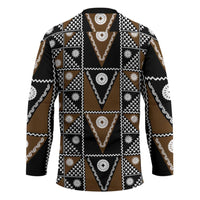 Fiji Brown Masi Pattern Hockey Jersey Fijian Tapa LT01 - Polynesian Pride