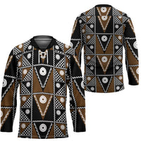 Fiji Brown Masi Pattern Hockey Jersey Fijian Tapa LT01 - Polynesian Pride