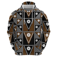 Fiji Brown Masi Pattern Hoodie Fijian Tapa LT01 - Polynesian Pride