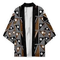 Fiji Brown Masi Pattern Kimono Fijian Tapa LT01 Unisex Brown - Polynesian Pride