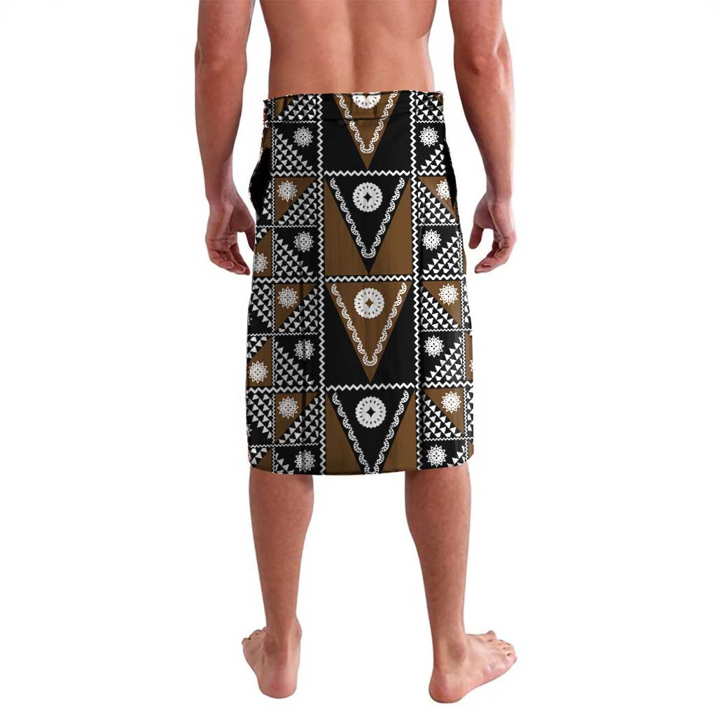 Fiji Brown Masi Pattern Lavalava Fijian Tapa LT01 - Polynesian Pride
