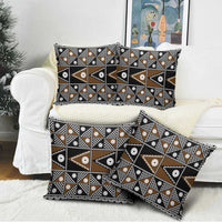 Fiji Brown Masi Pattern Pillow Cover Fijian Tapa LT01 - Polynesian Pride