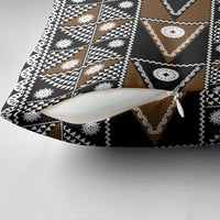 Fiji Brown Masi Pattern Pillow Cover Fijian Tapa LT01 - Polynesian Pride