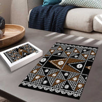 Fiji Brown Masi Pattern Puzzle Fijian Tapa LT01 - Polynesian Pride