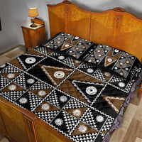Fiji Brown Masi Pattern Quilt Bed Set Fijian Tapa LT01 - Polynesian Pride